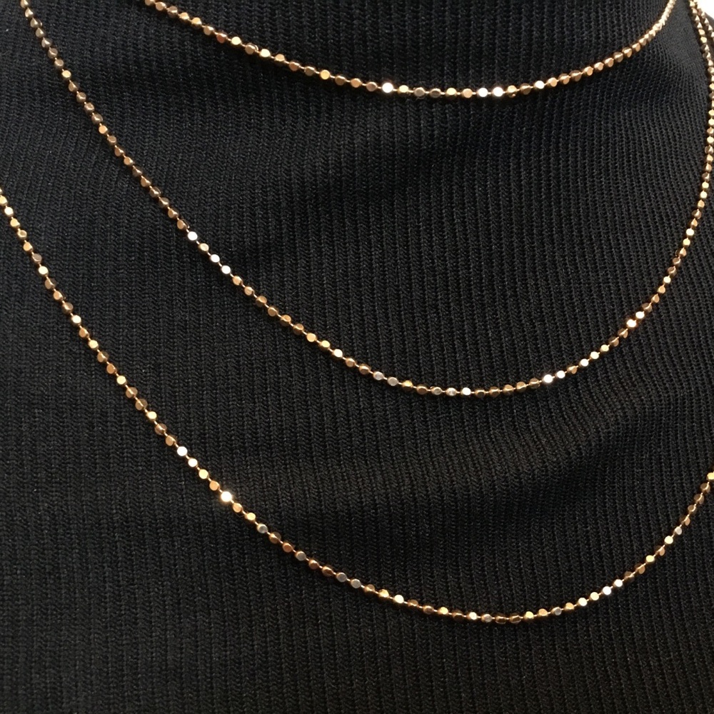 LIRM ITALY 🇮🇹 925 Rose Gold 50” Necklace Fine Jewelry Vintage